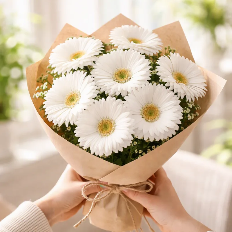 Gerbera - weiß - Bild 3