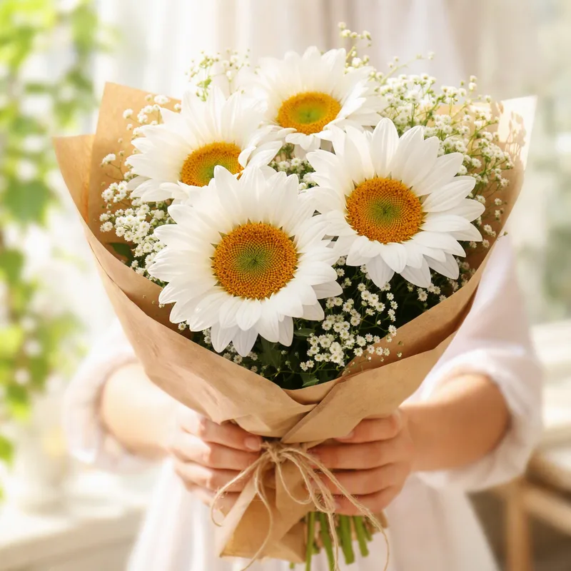 Sonnenblume - weiß - Bild 3
